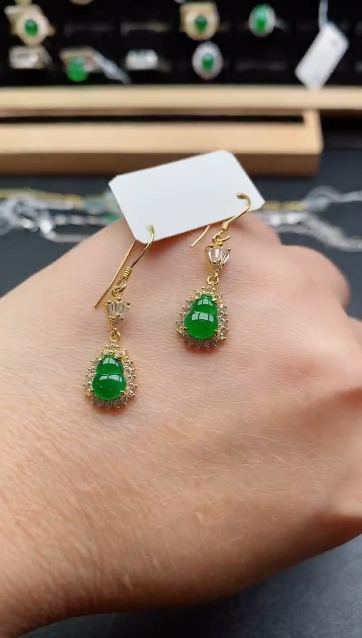 银S925镶嵌戒指翡翠1