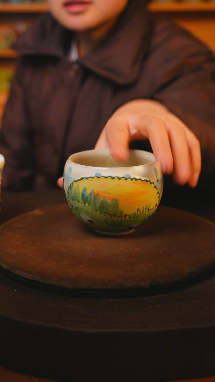 【闪购商品】瓷片景德镇手绘瓷器高温釉下彩--