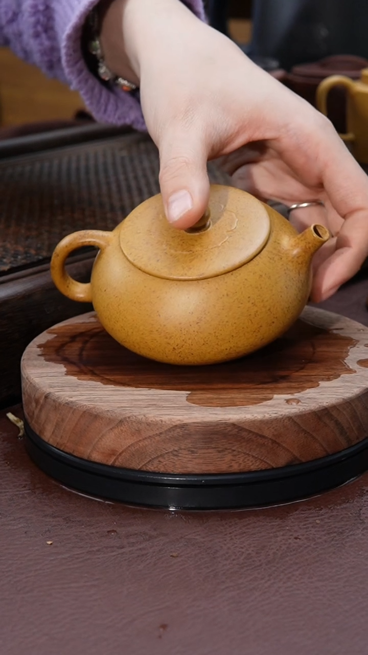 【闪购商品】紫砂茶壶柴烧扁韵莲花紫砂壶