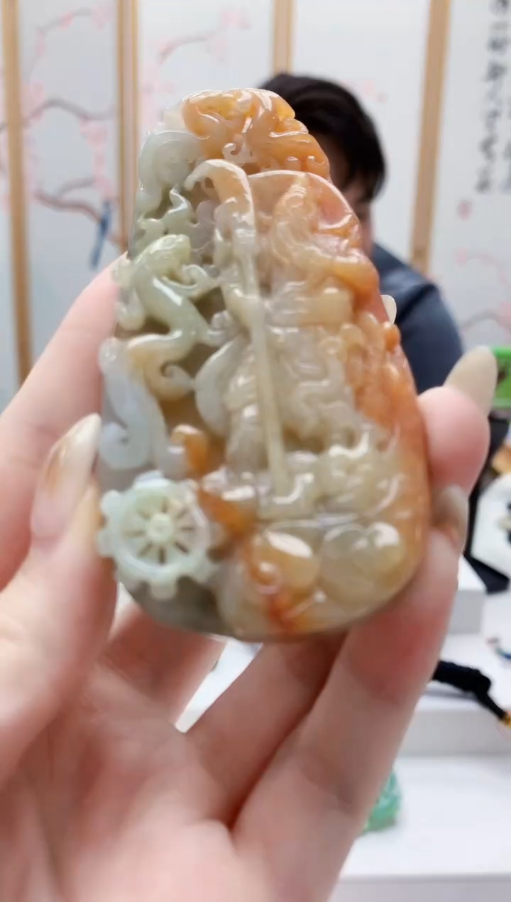 未镶嵌定制翡翠5060jw-毛货挂件30