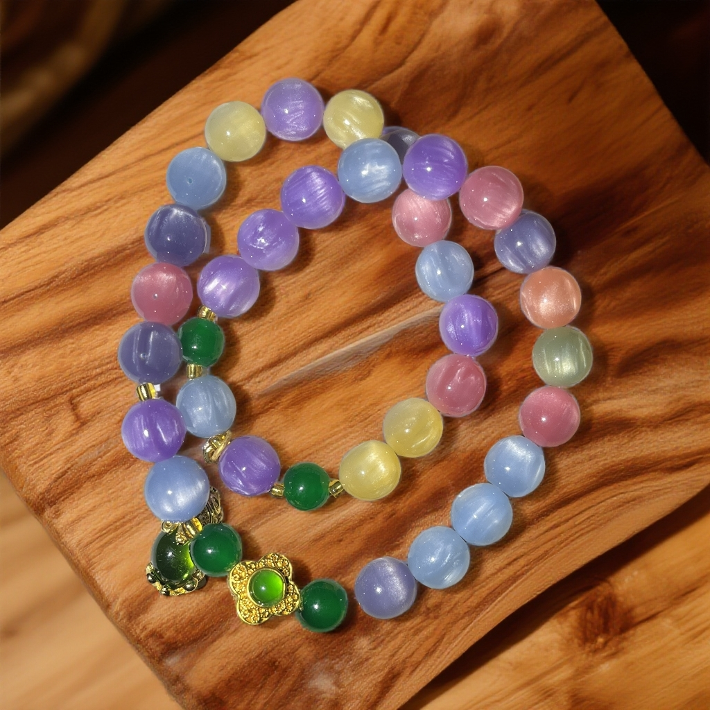 128 菩提七彩精品双圈 wm128（无礼盒）