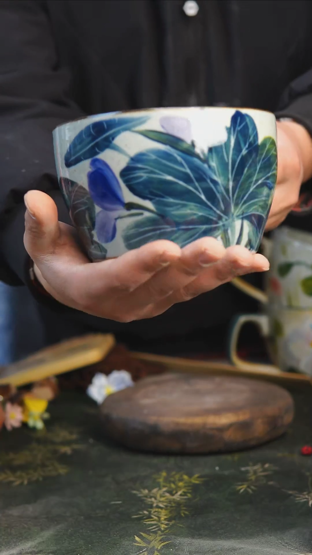 【闪购商品】景德镇釉下彩手绘早餐杯