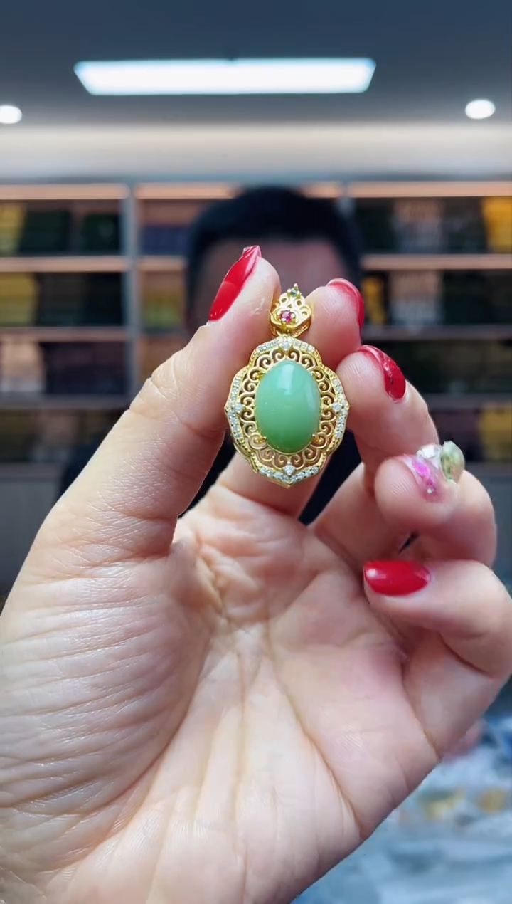 【闪购商品】和田玉·银S925镶嵌多样性发一件