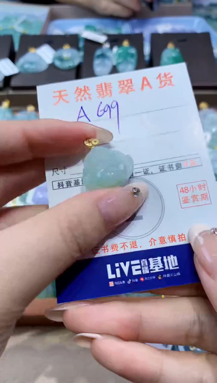 颈饰未镶嵌翡翠天然缅甸翡翠A货挂件 