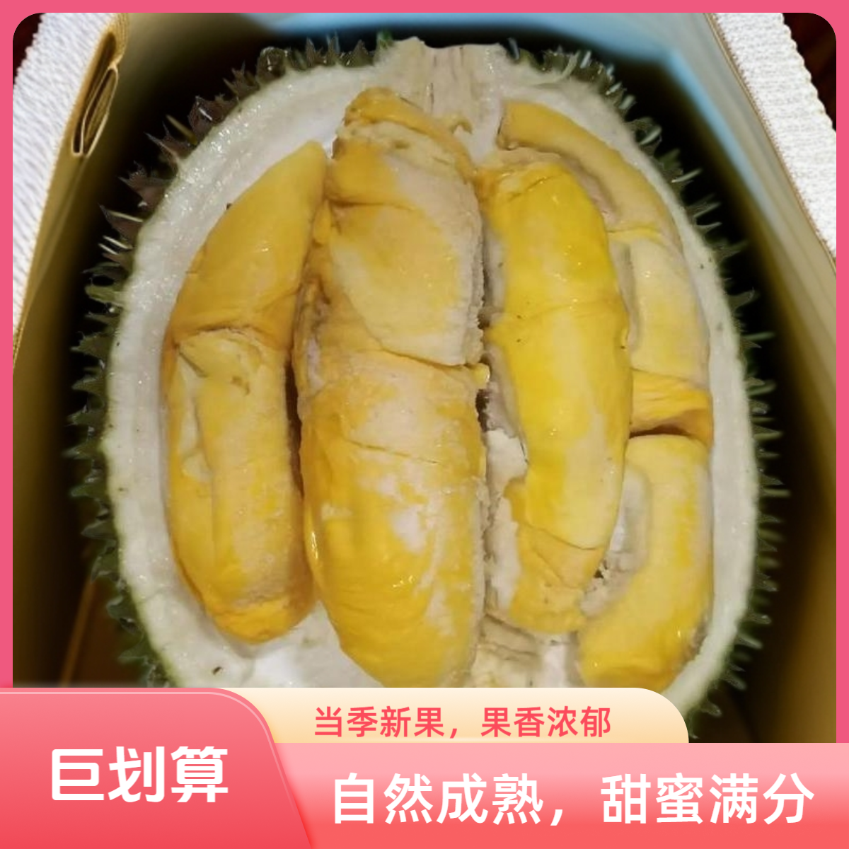 马来西亚树熟红肉榴莲D101冷冻榴莲液氮锁鲜