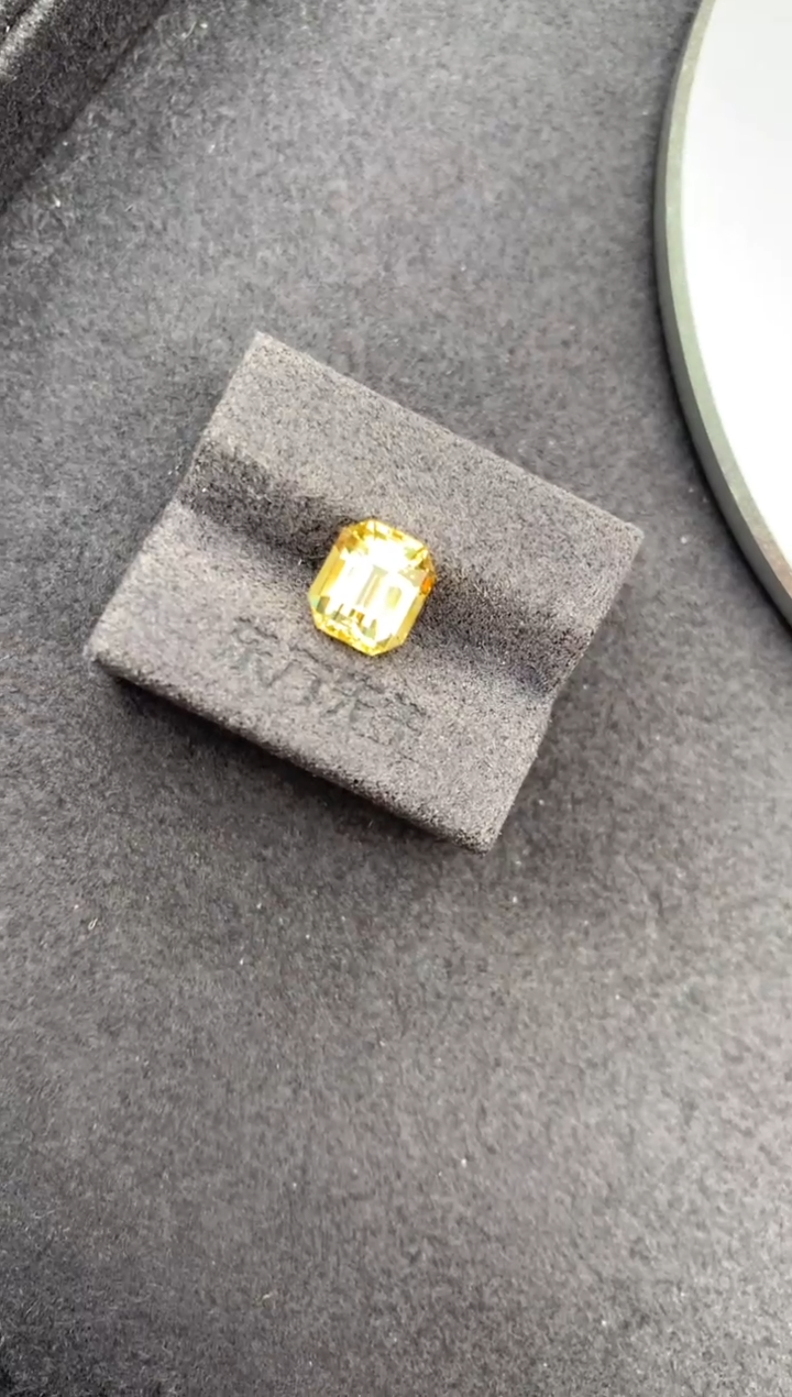裸石彩色蓝宝石3ct 黄蓝宝 定制 A