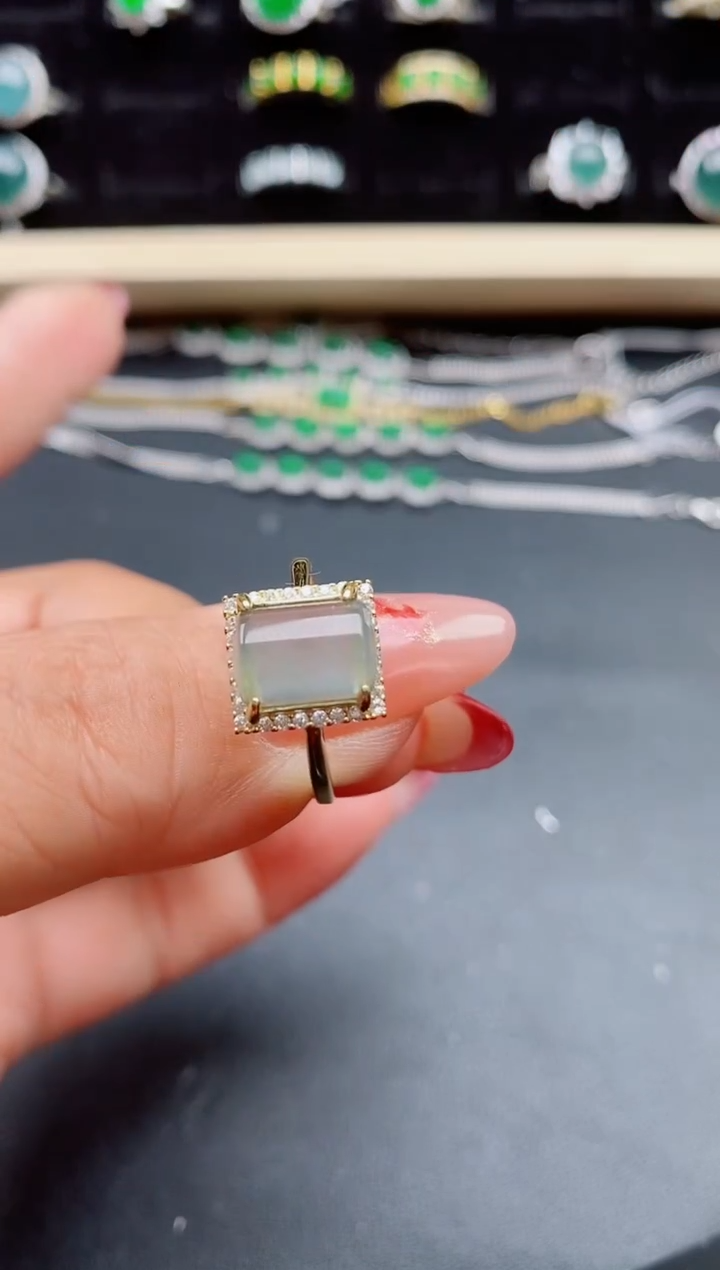 【闪购商品】翡翠戒指银S925镶嵌321321