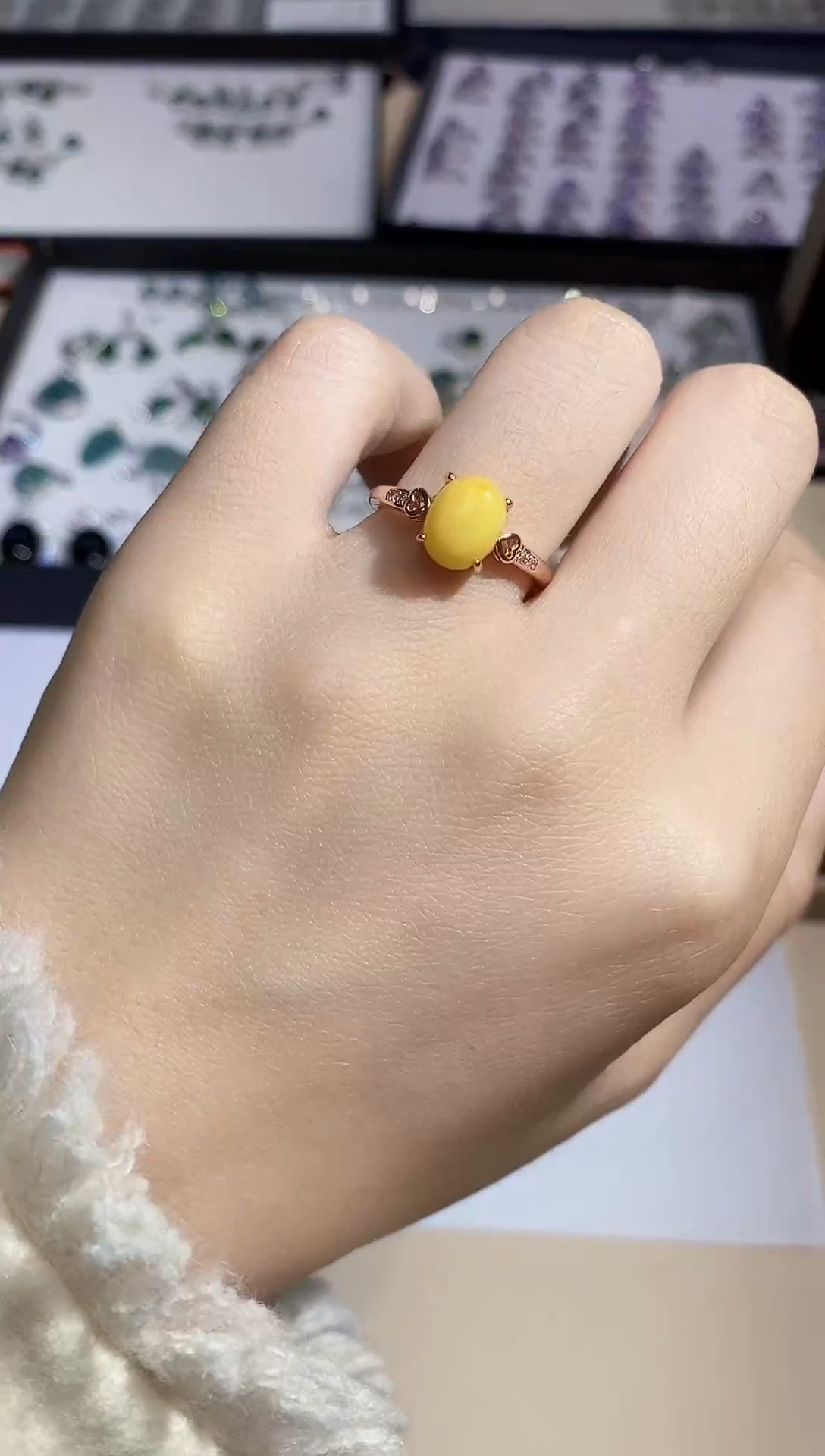 【闪购商品】蜜蜡戒指未镶嵌多样性 发其一  【98】