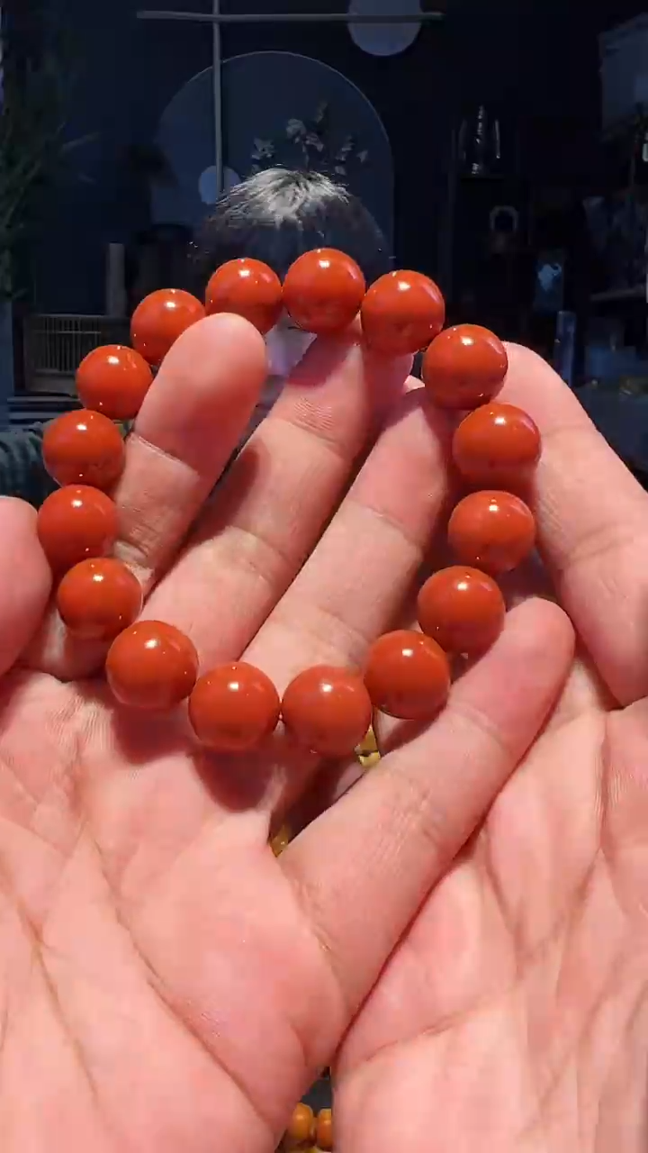 【闪购商品】南红玛瑙手串未镶嵌13+精圆