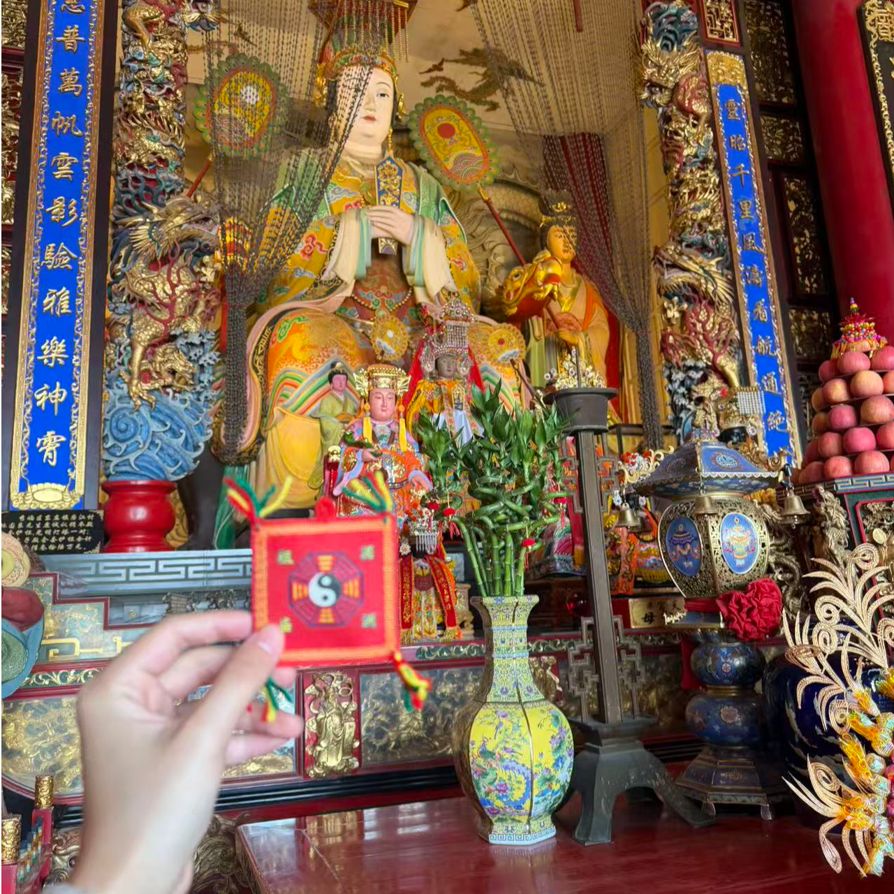 湄洲妈祖庙传统平安符正宗八卦符纳福随身纯手工祈福挂饰香火袋