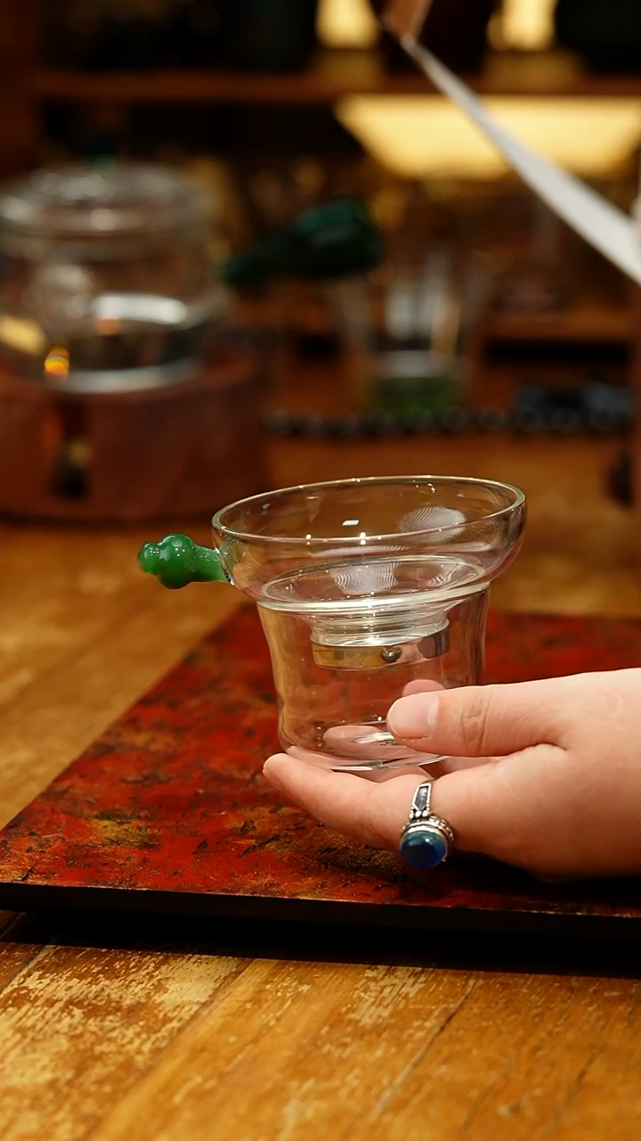 【闪购商品】禾器/晶彩奉珠不锈钢茶漏/翡翠玉