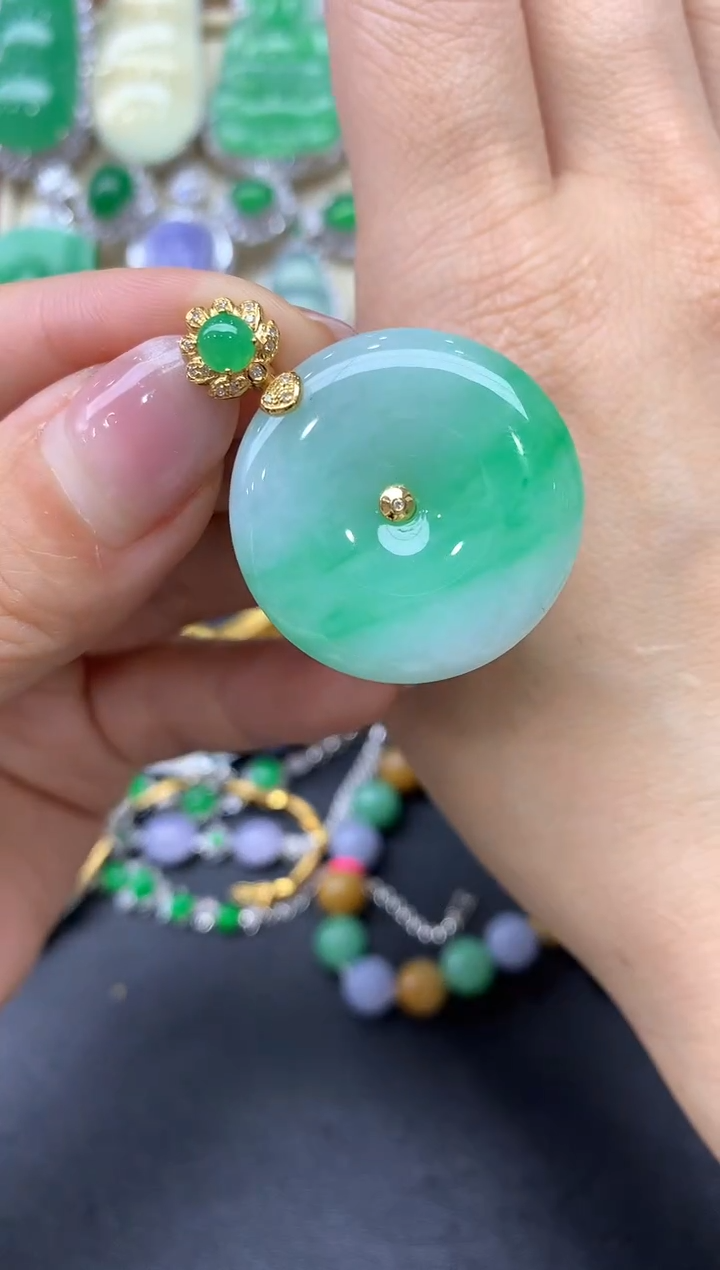 【闪购商品】翡翠颈饰18K金镶嵌378-中国好珍宝