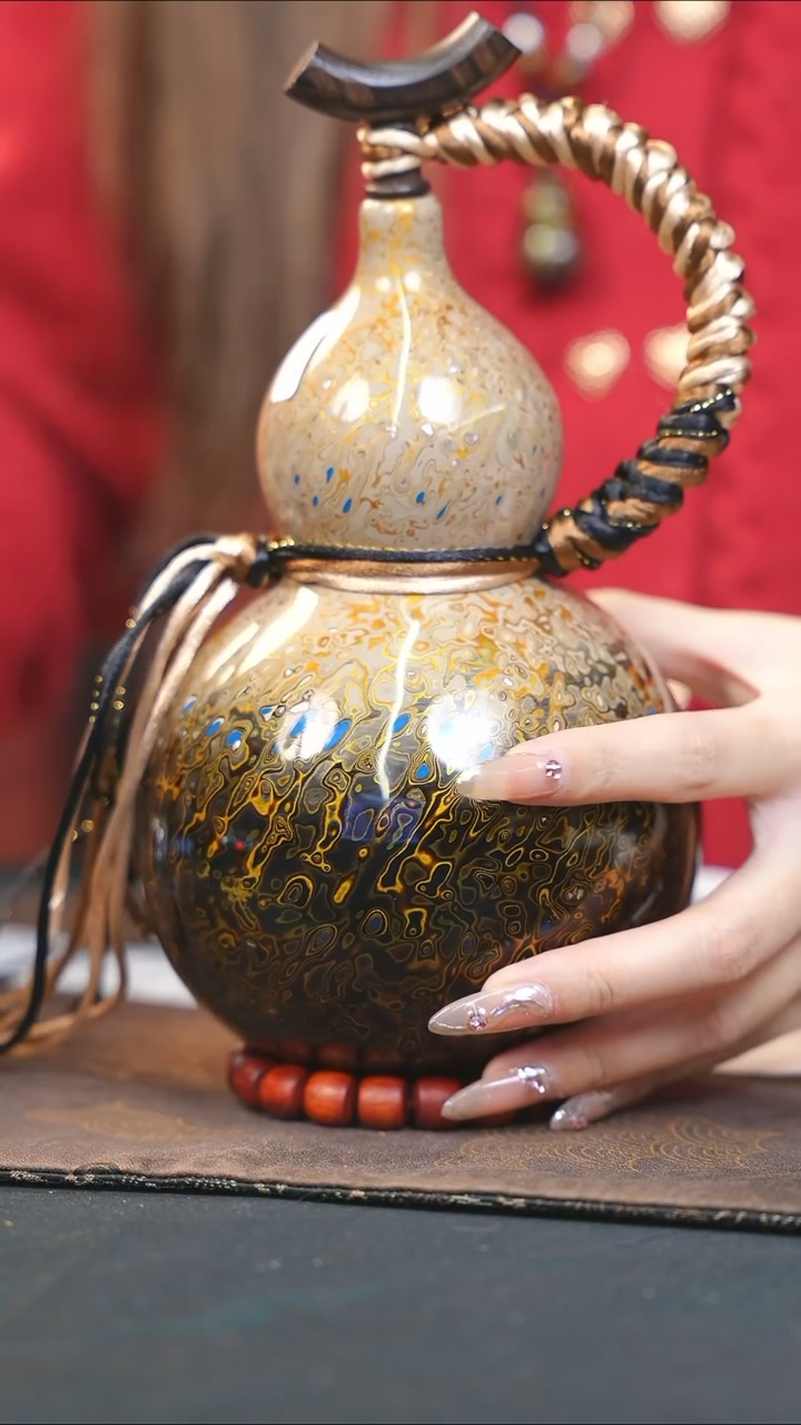 【闪购商品】WX172漆艺酒葫芦不包手串及旋转底座