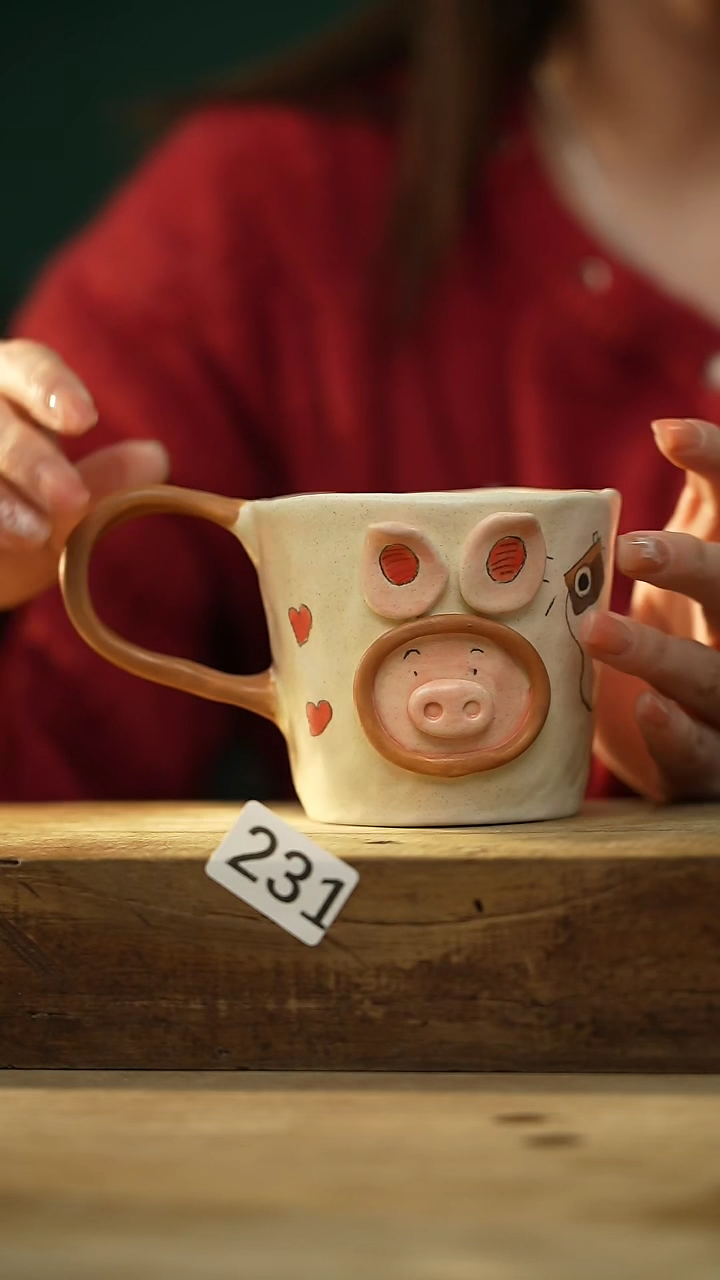 【闪购商品】瓷片设计师手作款 落单设计师咖啡杯 