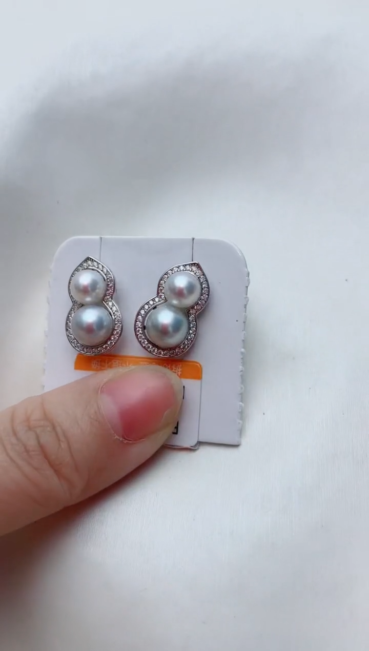 【闪购商品】海水珍珠耳饰银S925镶嵌A51