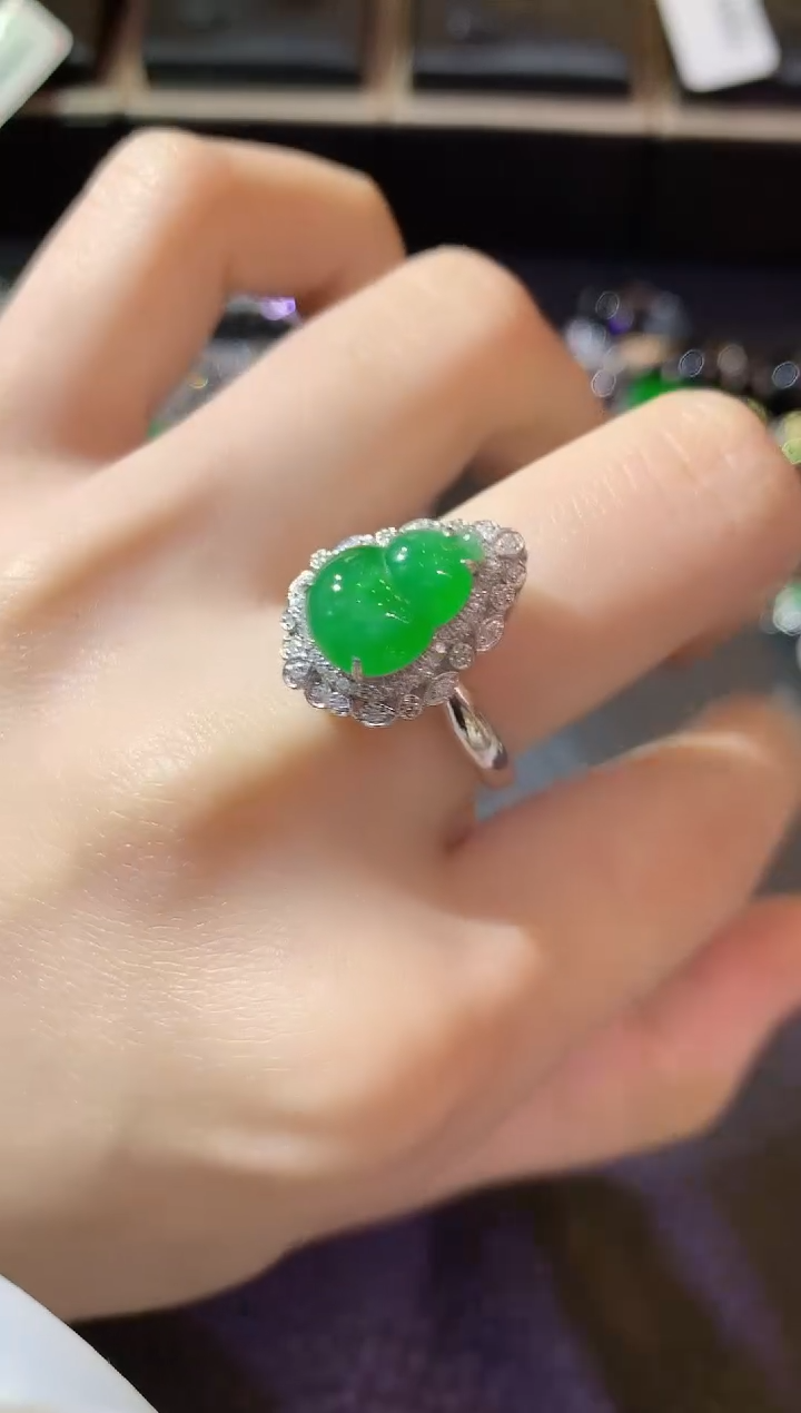 【闪购商品】翡翠戒指18K金镶嵌C13多样性发货一件