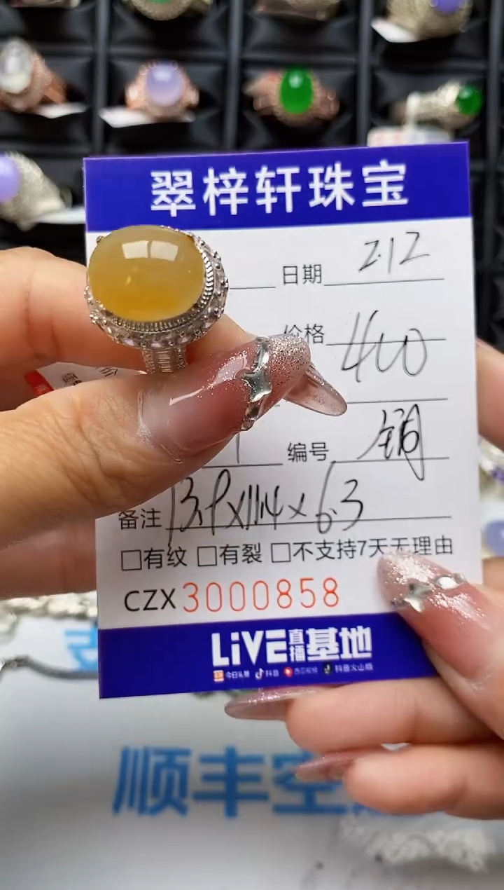 【闪购商品】翡翠戒指未镶嵌 未镶嵌0858