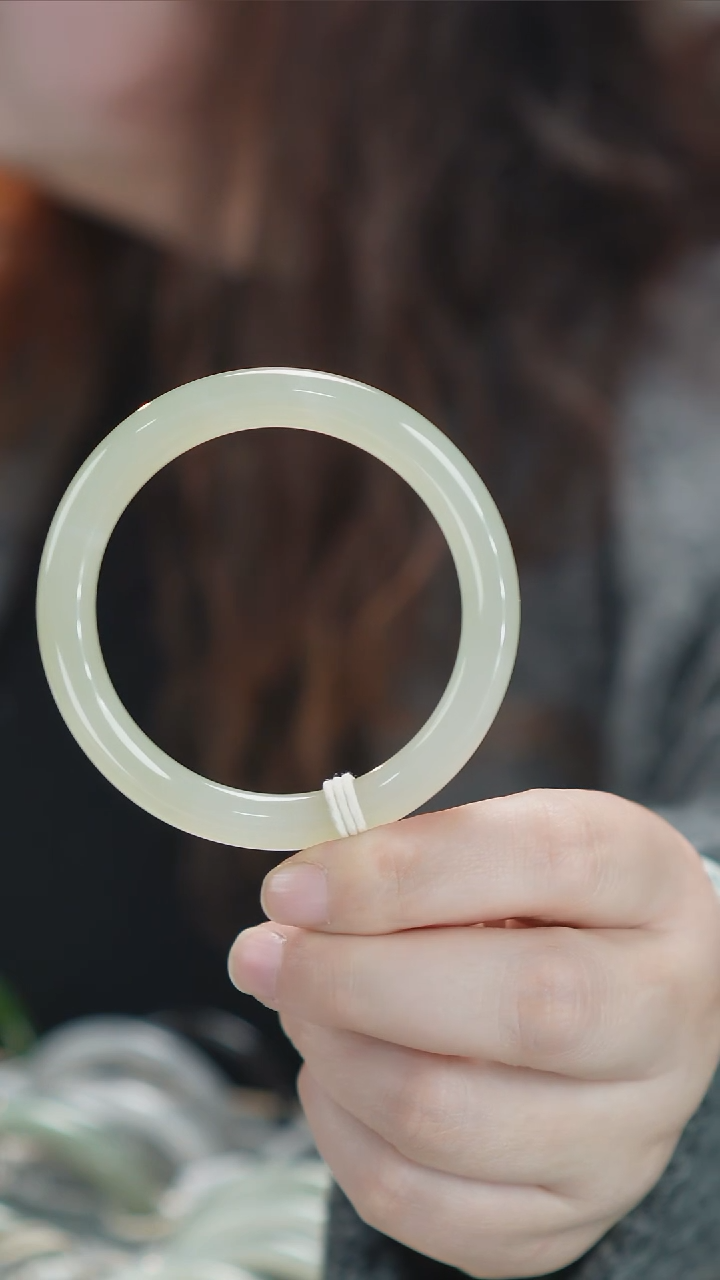 【闪购商品】和田玉手镯未镶嵌51【柚子来啦】和田玉拍一发一54