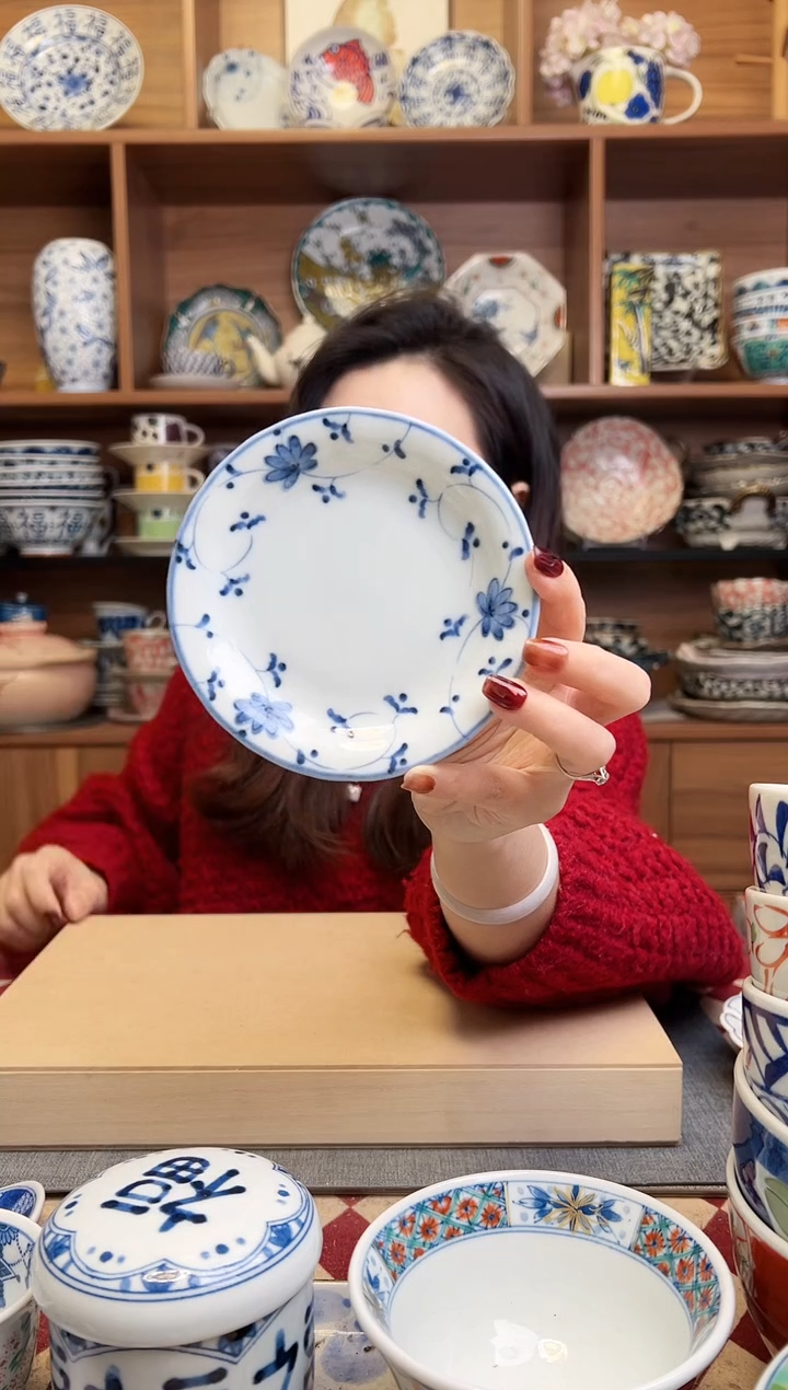 花唐草青 12cm凉菜碟