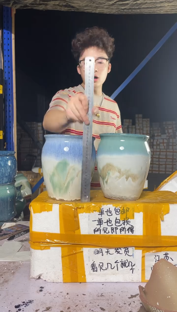 紫砂花盆紫砂花盆宜兴紫砂粗陶花盆16*19