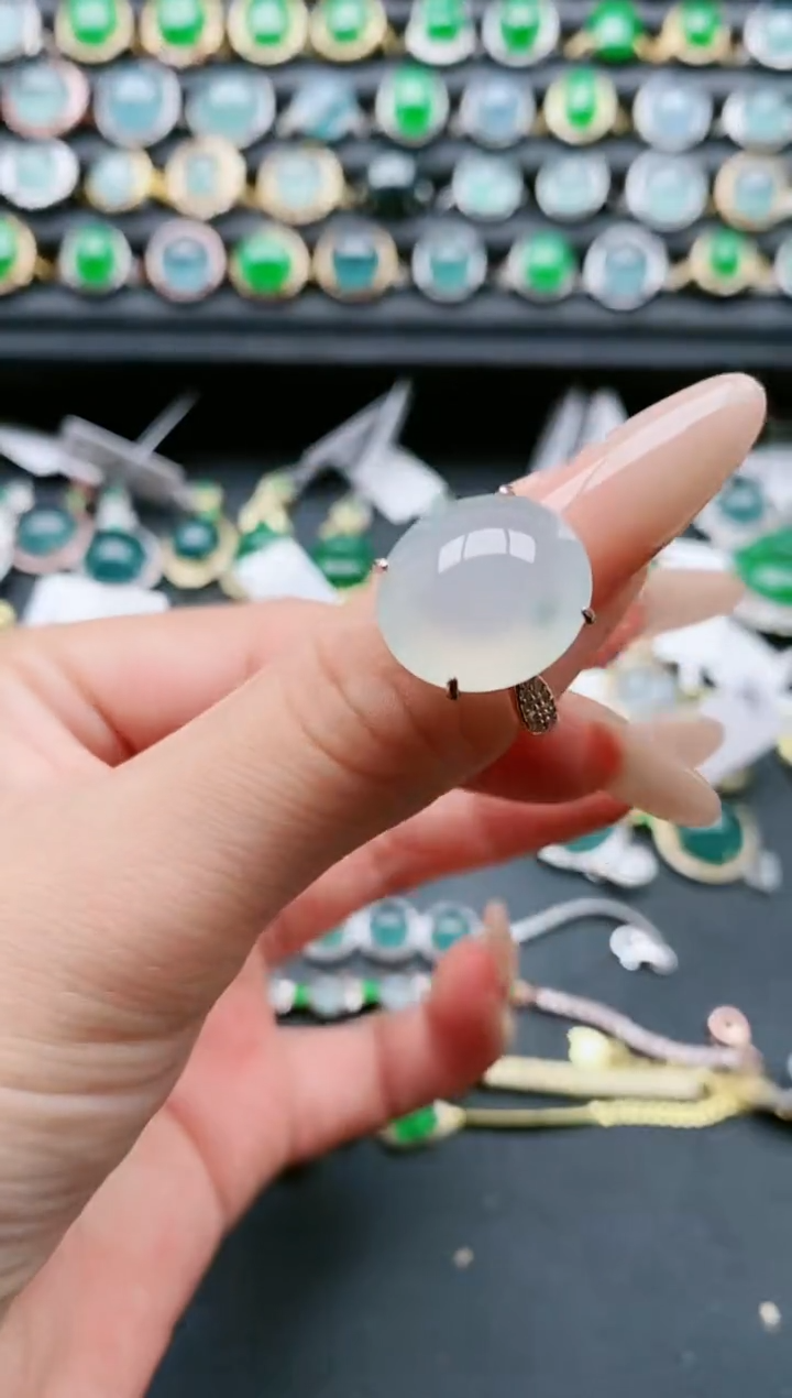 【闪购商品】翡翠戒指银S925镶嵌111111