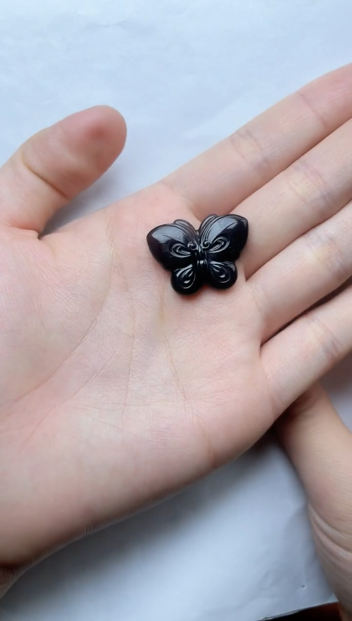 【闪购商品】和田玉颈饰未镶嵌06蝴蝶吊坠