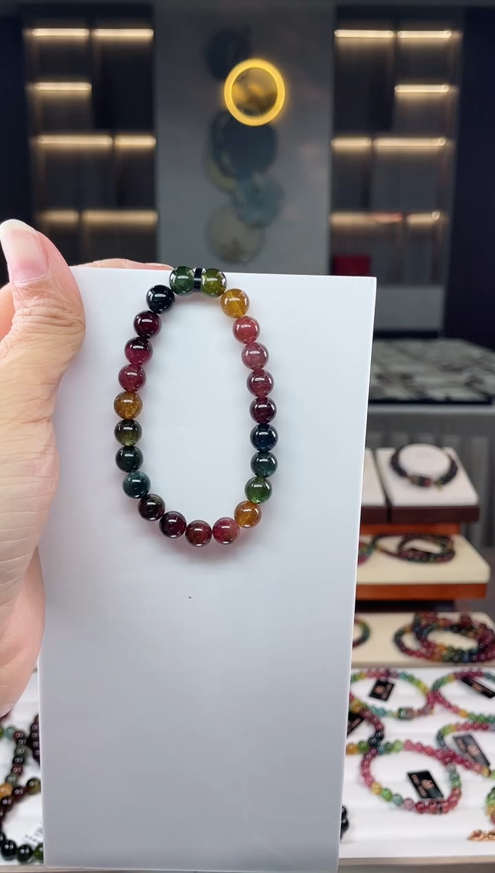 单圈手串未镶嵌碧玺（多样性发一条）Q