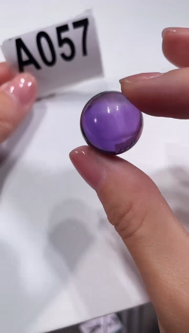 未镶嵌手链水晶波**兔A057紫水晶单珠19+