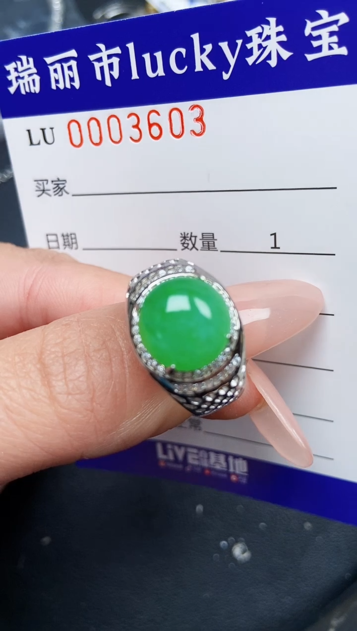 【闪购商品】翡翠颈饰银S925镶嵌3603