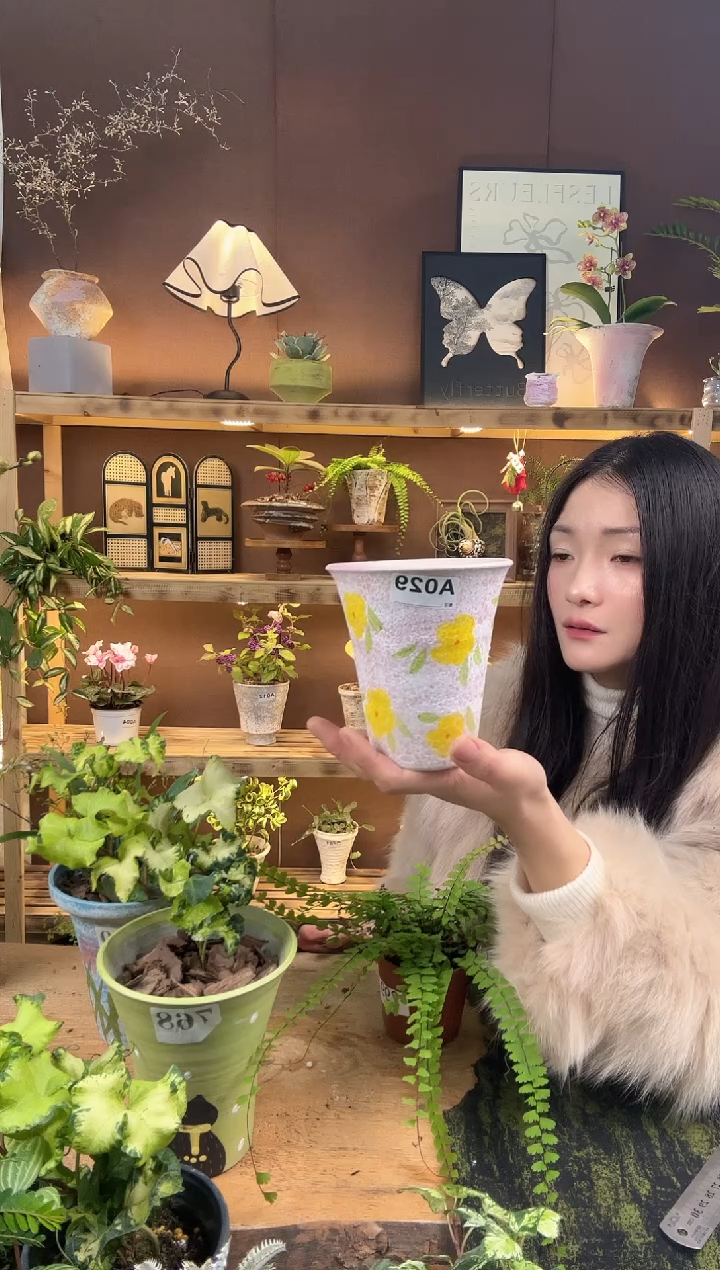 无花朵编号 029  景德镇手工花盆