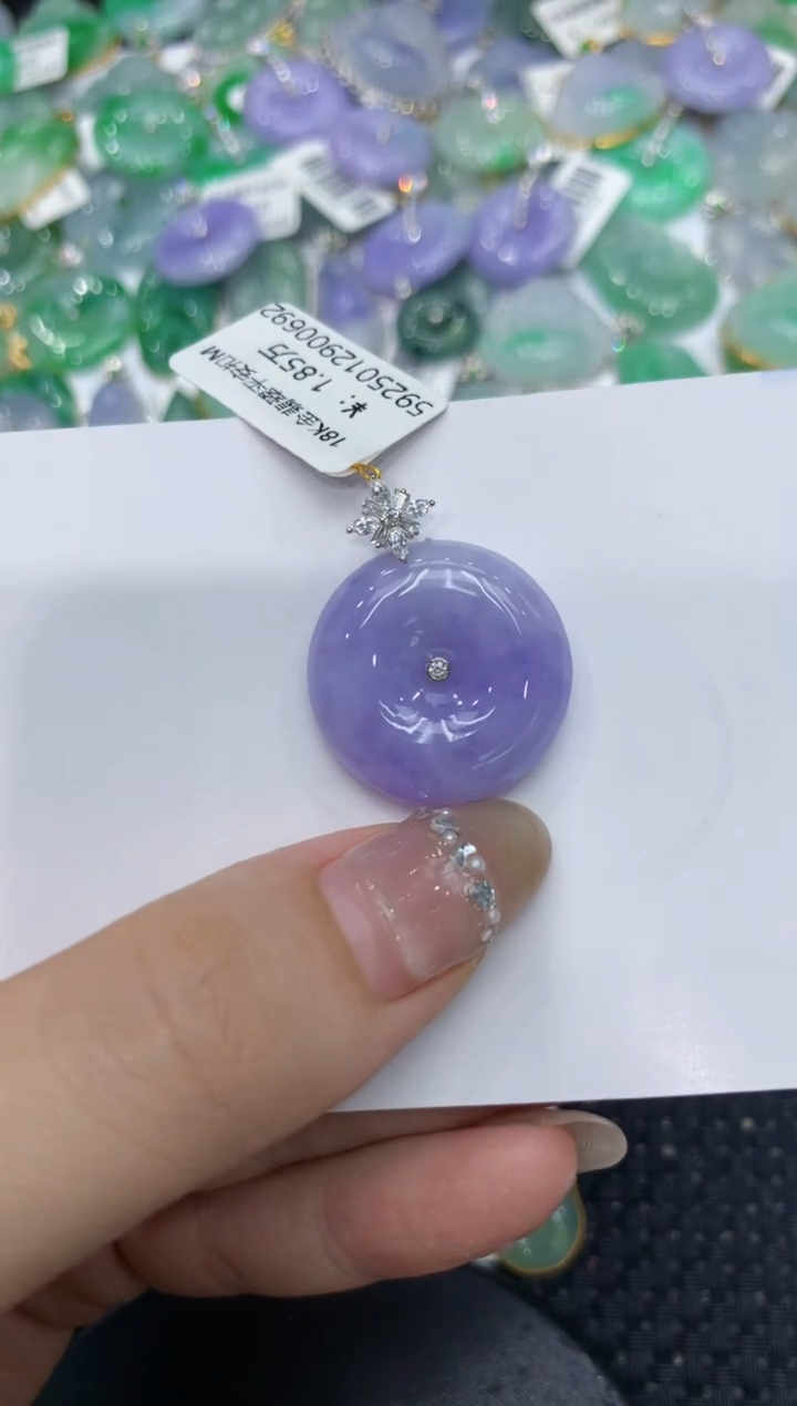 【闪购商品】翡翠颈饰18K金镶嵌222222222