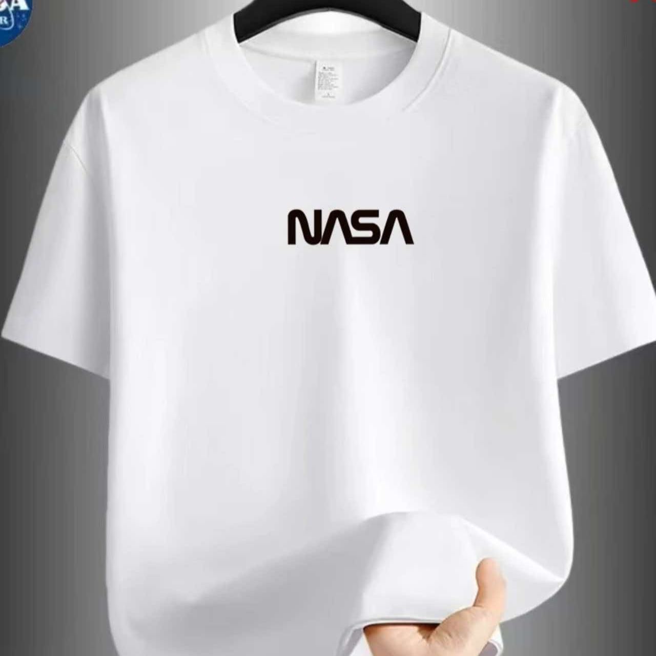 【万针刺绣】NASA联名时尚圆领短袖男女同款情侣T恤潮流百搭半袖