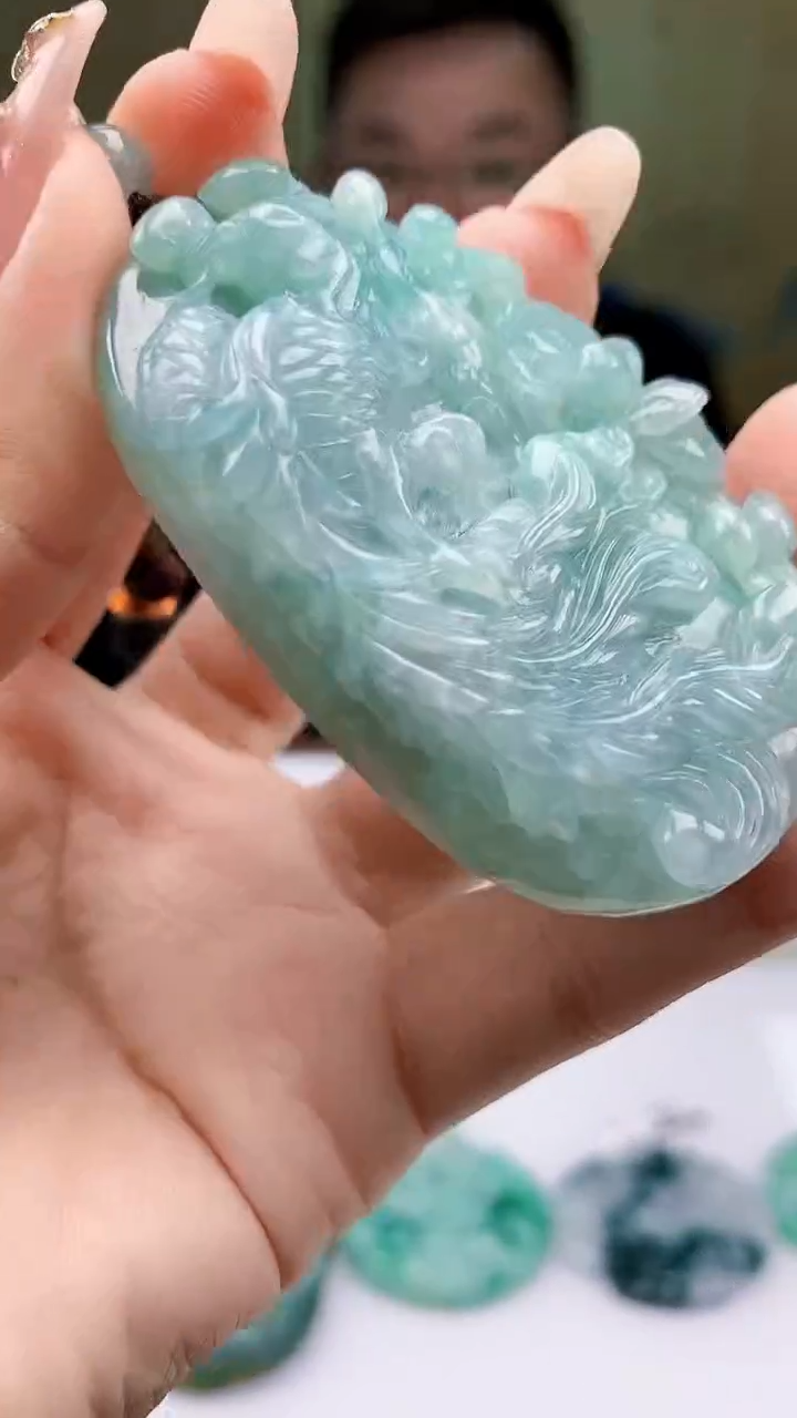 【闪购商品】定制翡翠未镶嵌5125ty-毛货挂件11