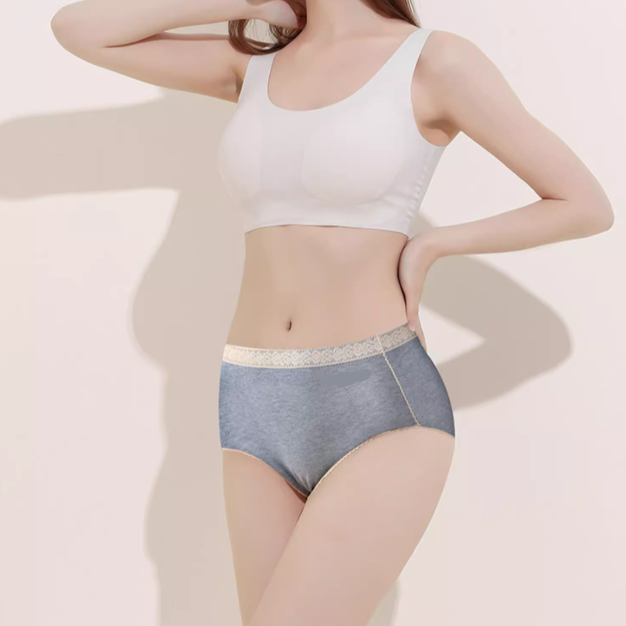 品牌尾货高腰大码内裤女士5A抗菌纯棉100%全棉档无痕女生三角裤