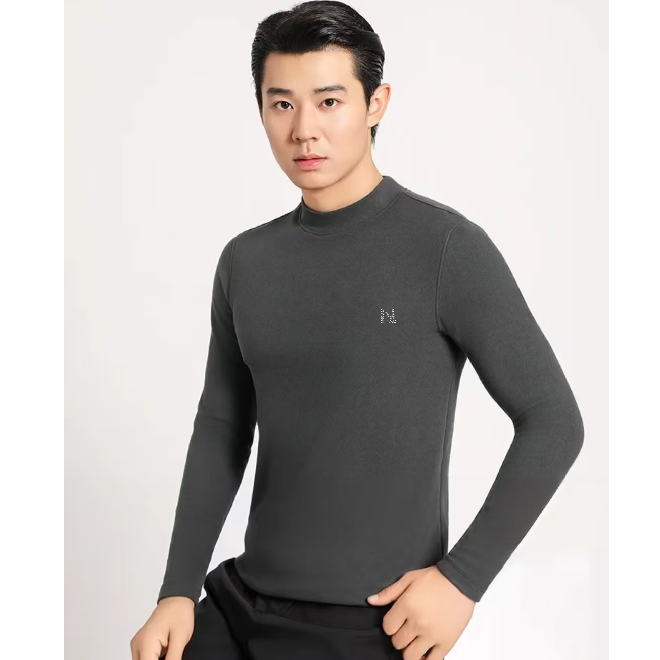 9339-阳离子太阳绒轻暖科技打底男士（N深灰）