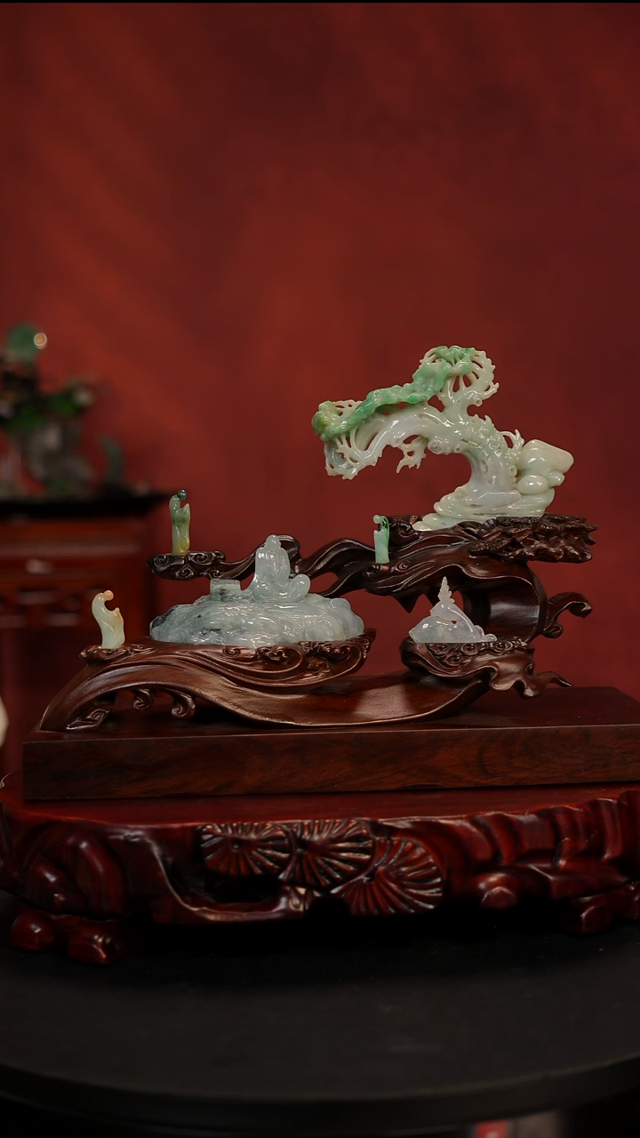 未镶嵌摆件翡翠菩提悟道