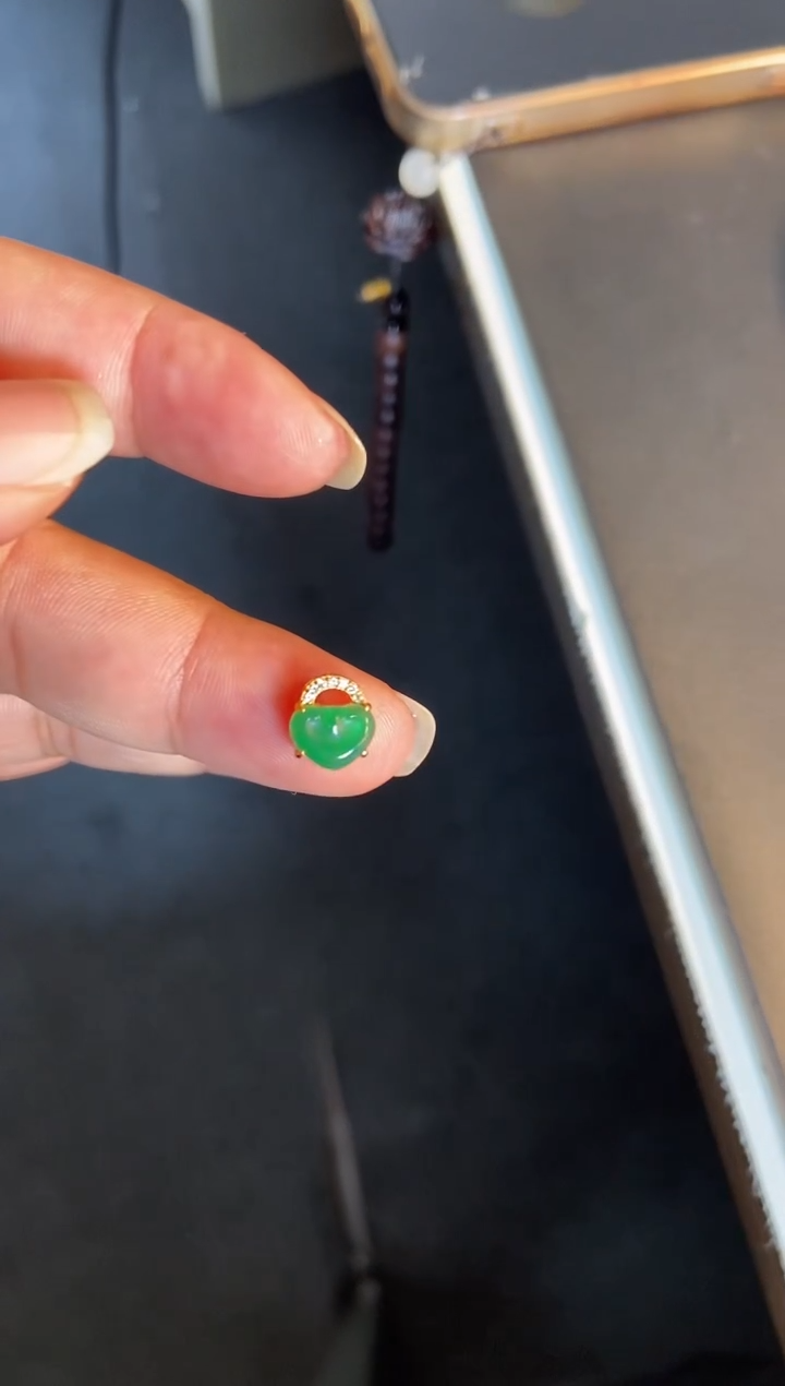 吊坠(不含链)银S925镶嵌翡翠1