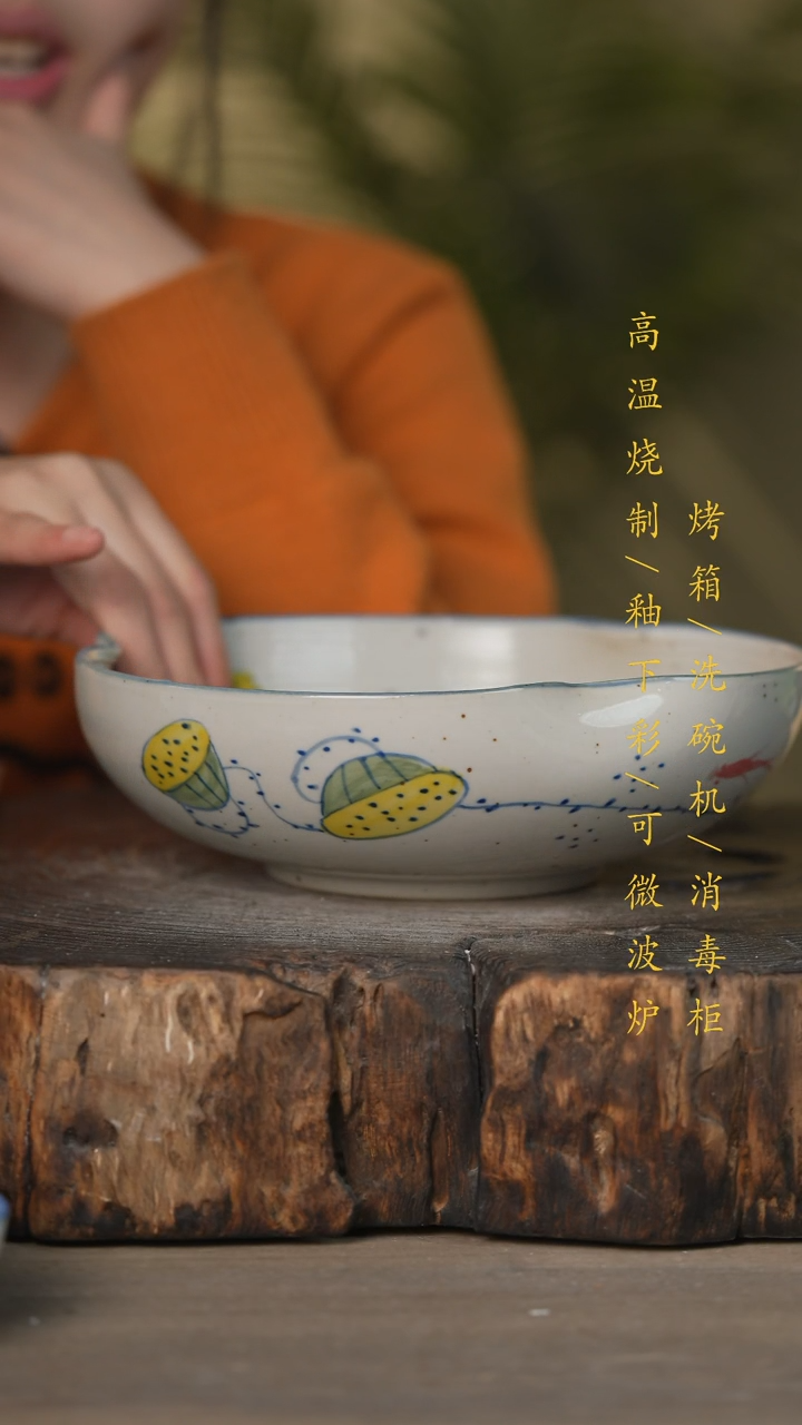 【闪购商品】瓷片景德镇高温釉下彩可微波烤箱洗碗机
