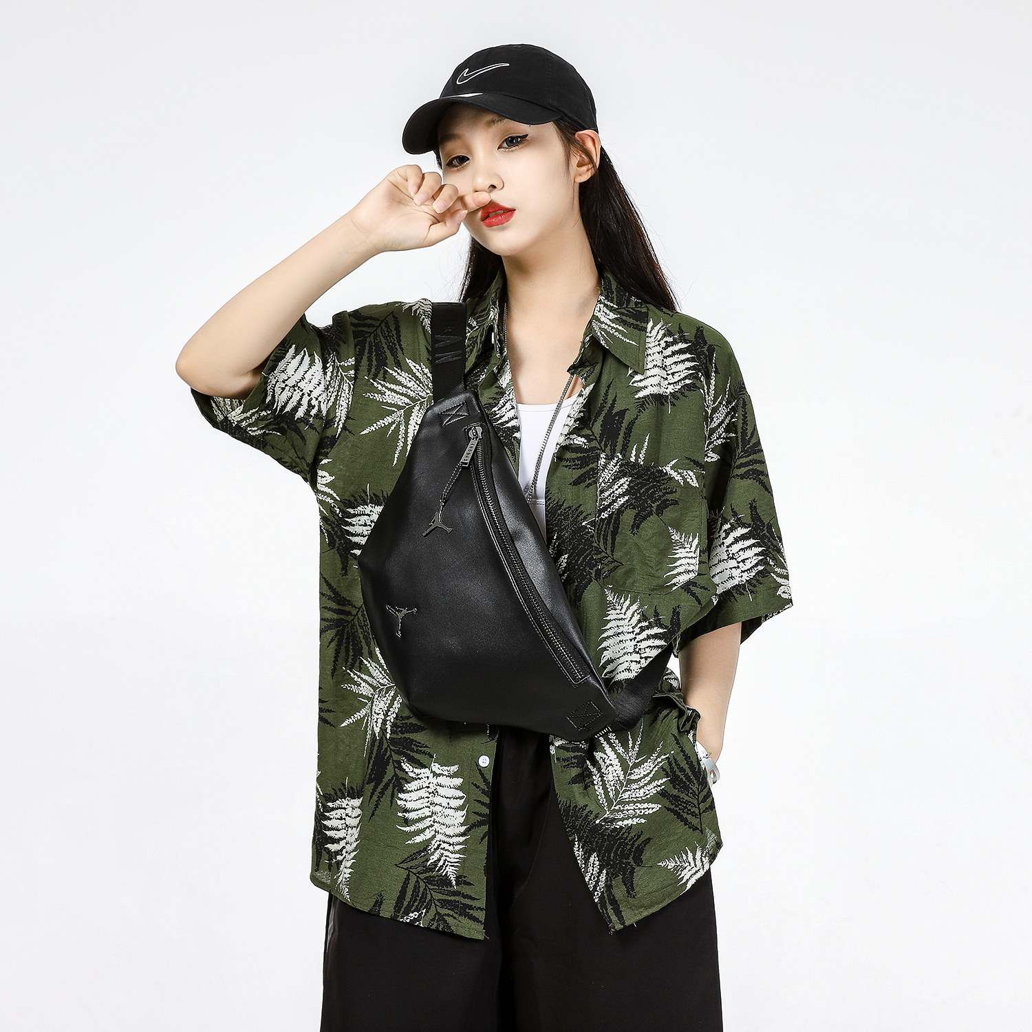 耐克AJ腰包休闲背包新款男女包胸包单肩包斜挎包JD2133038GS