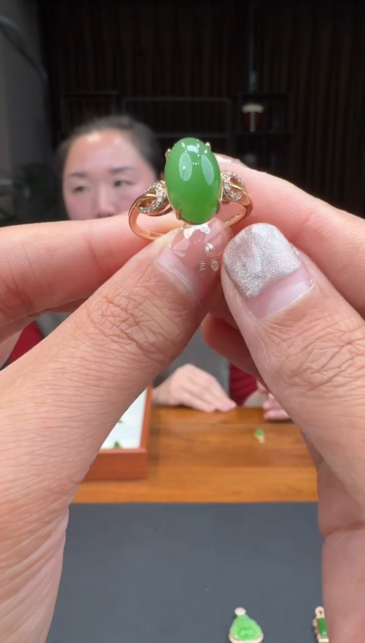 【闪购商品】和田玉4618K金镶嵌2.5赵玉多样性发货