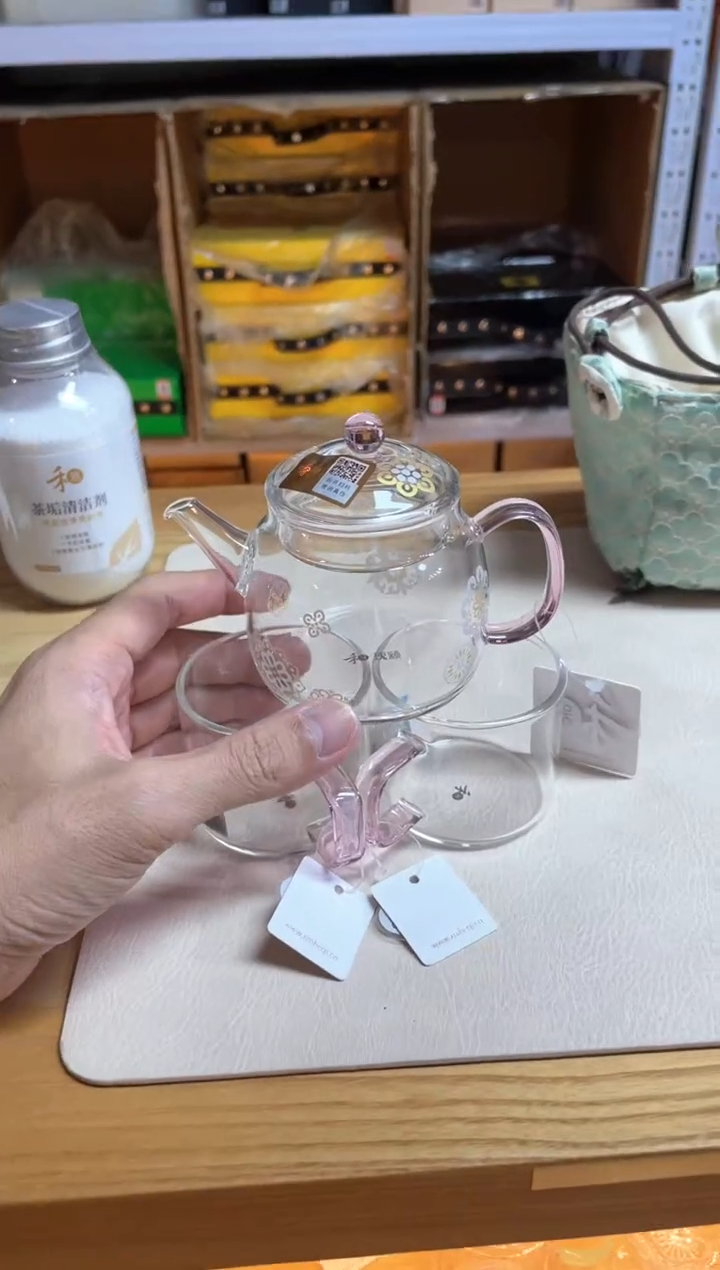 禾器/皮球花-言卿壶/浅粉+清禾杯浅粉