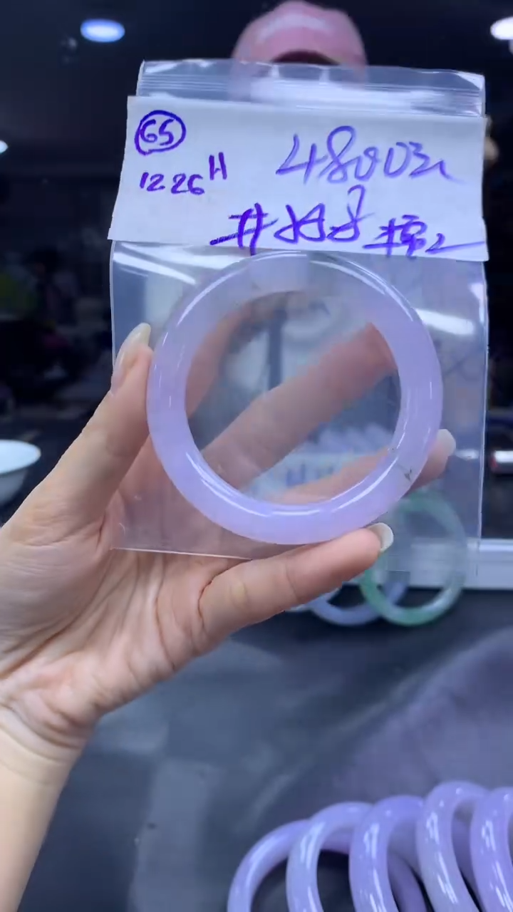 未镶嵌定制翡翠65手镯55.8棉丝+4800元+拍一发一