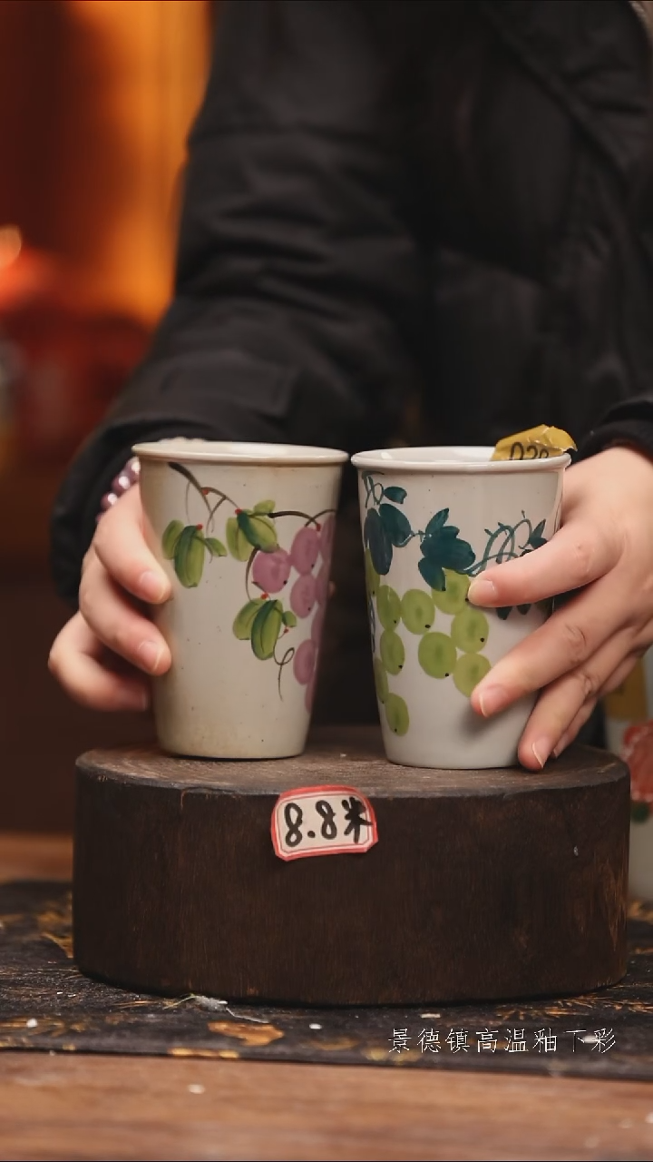 陶瓷景德镇高温釉下手绘陶瓷