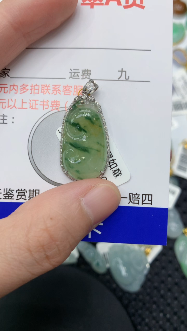 【闪购商品】翡翠颈饰18K金镶嵌11111111
