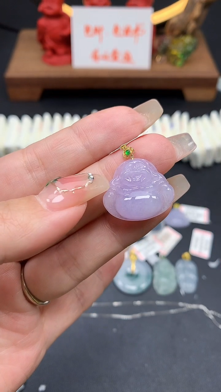 【闪购商品】翡翠吊坠(不含链)18K金镶嵌MS155218