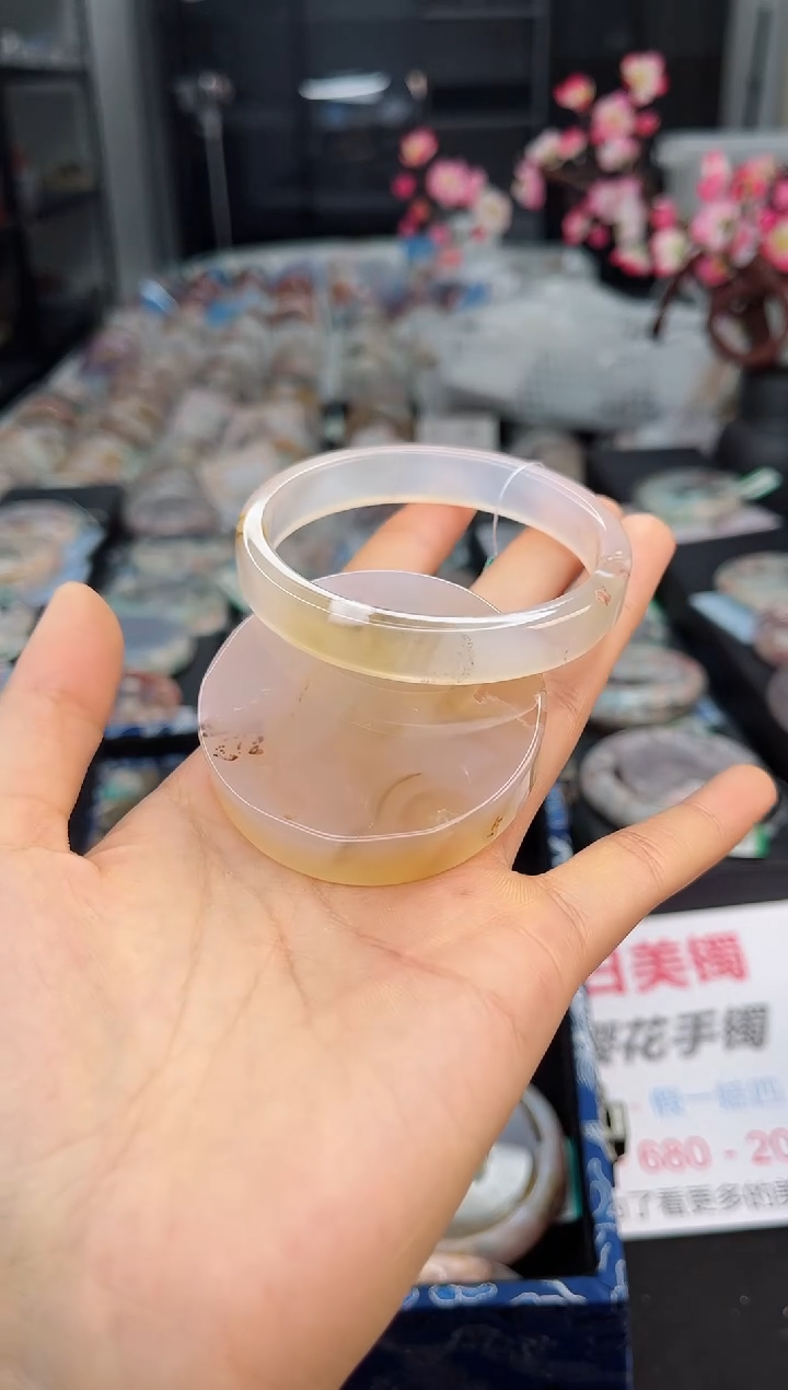 石英质玉手镯未镶嵌57圈口（赠送镯心）1106139