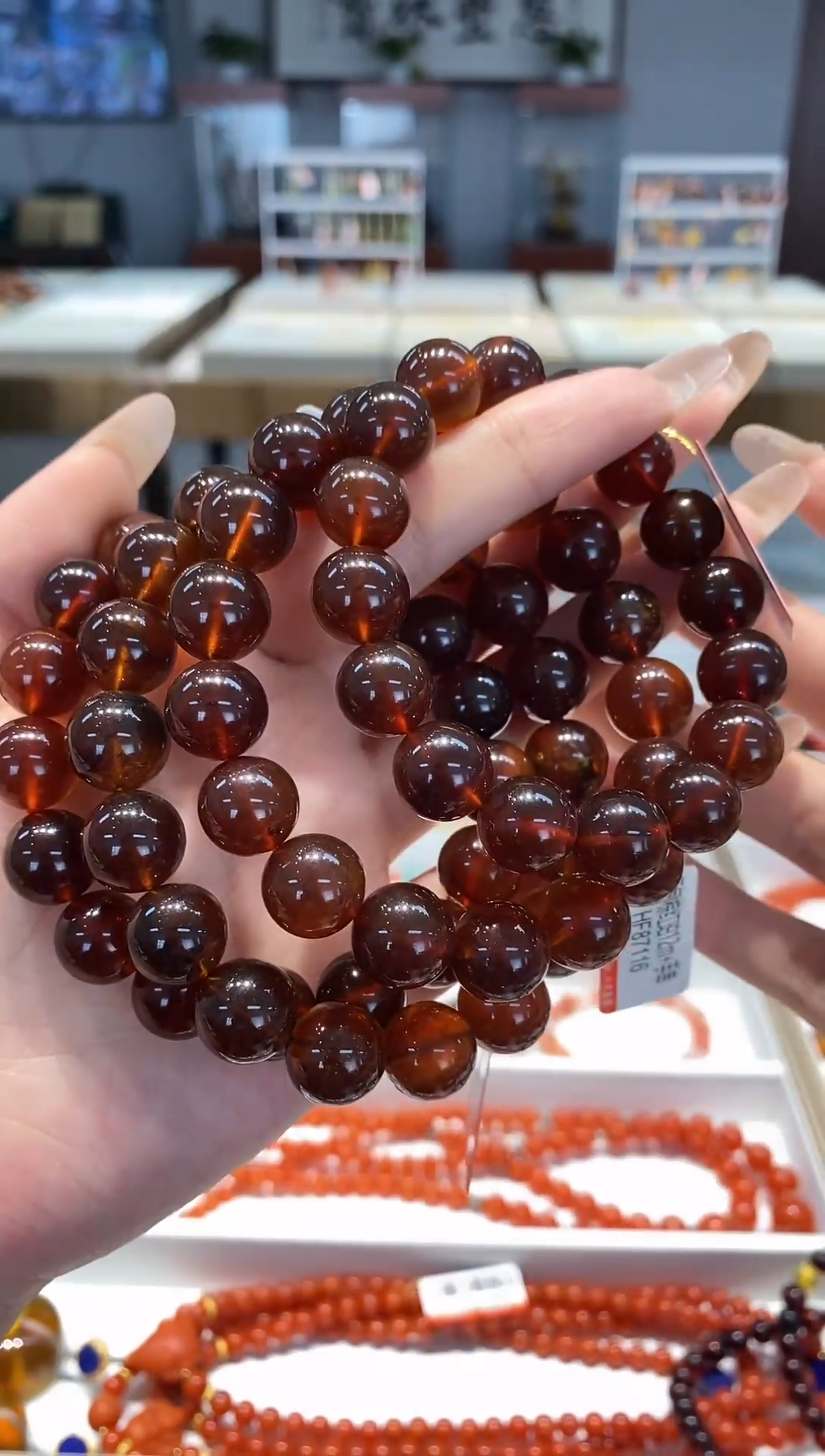 【闪购商品】琥珀手串未镶嵌12m手串（多样式发其一）