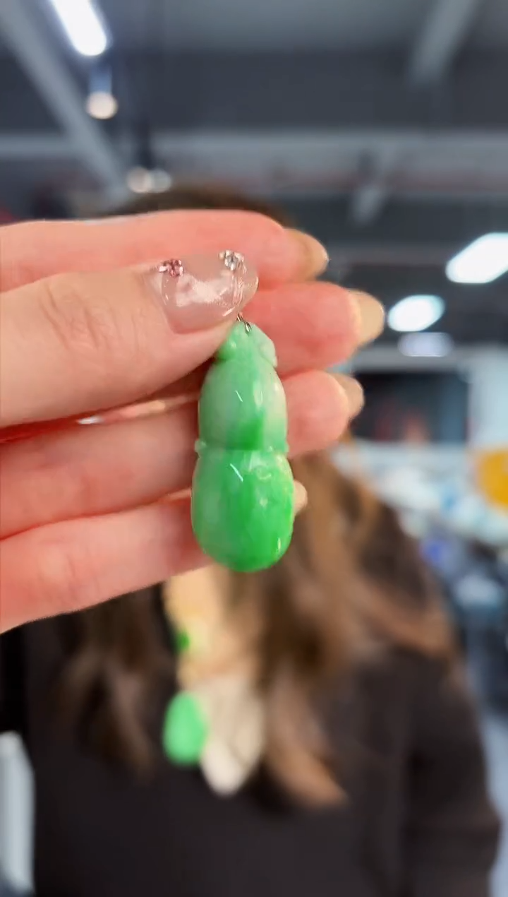 【闪购商品】翡翠颈饰18K金镶嵌缅料A货/支持复检/一件