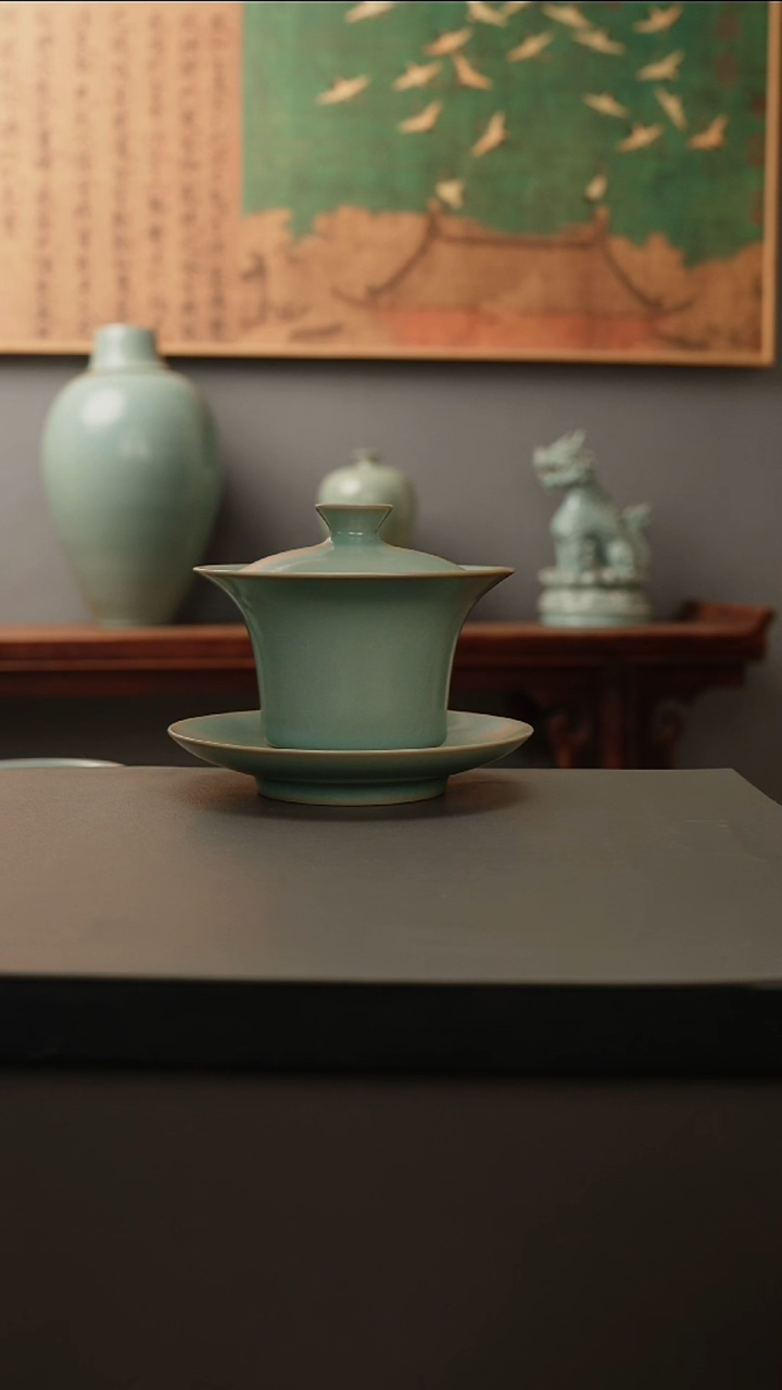 【闪购商品】杯仿古釉原矿 马蹄三才