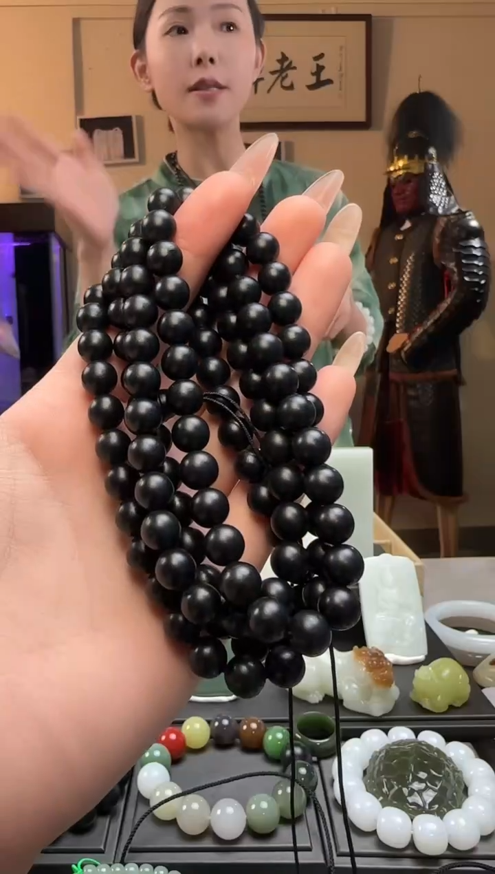 【闪购商品】和田玉青玉圆珠未镶嵌长链